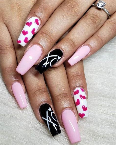 pinterest valentines nails|cute valentine acrylic nails.